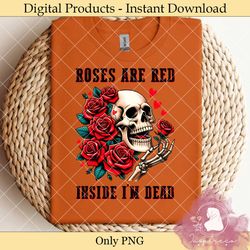 roses red dead inside skeleton png