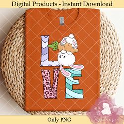 love retro easter bunny carrot