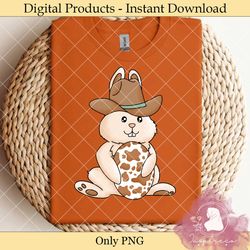 western easter cowhide bunny