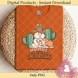 howdy bunny cowhide western easter