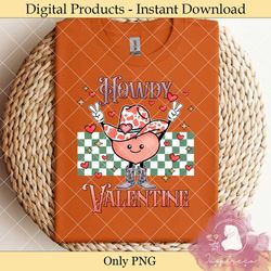 howdy valentine western retro heart