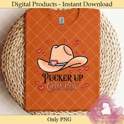 pucker up cowboy western valentine
