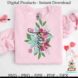 jesus cross floral christian