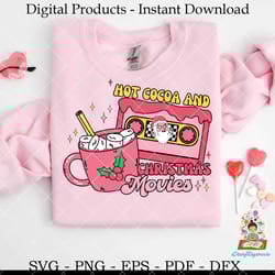 hot cocoa pink christmas movies