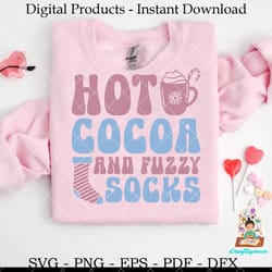 hot cocoa and socks svg design