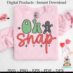 oh snap cute christmas sayings svg