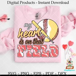 my heart is on that field softball