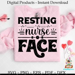 resting nurse face  nurse svg