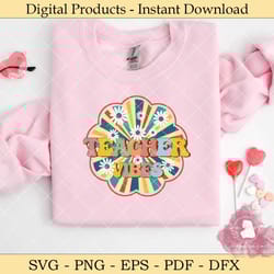 teacher vibes svg back to school svg