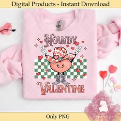 howdy valentine western retro heart