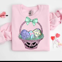 creepy goth basket of easter egg