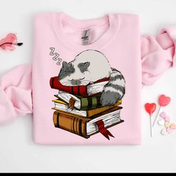 cat on the books cat cartoon reading