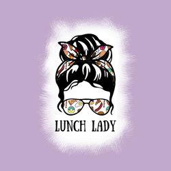 lunch lady messy hair woman bun