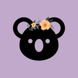 koala with flower crown