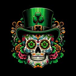 sugar skull saint patricks day png