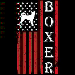 boxer dog american flag cute dogs lover digital download files