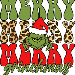 Merry Grinchmas PNG, Christmas PNG, Xmas Holiday PNG, Retro Christmas PNGC, Grinchmas Lights PNG