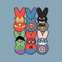 Funny Easter Day Super Heroes SVG