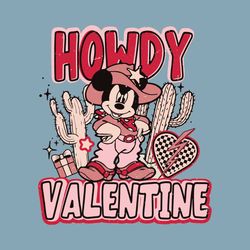 Cowboy Mickey Mouse Howdy Valentine SVG