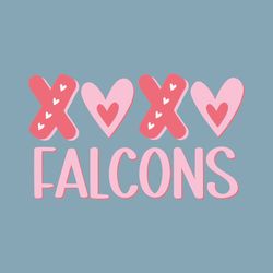 Xoxo Falcons Valentines Day SVG