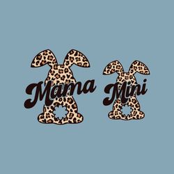 Mama Mini Easter Leopard Bunny SVG