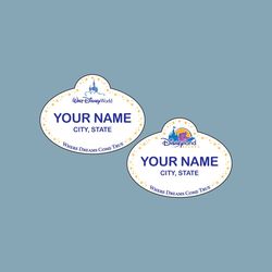Walt World and DL Theme Park Cast Member Name Tag SVG, Personalized, Customizable, svg png Digital Files