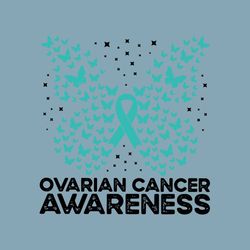 Ovarian Cancer Awareness Svg Png, Butterfly Ovarian Cancer Svg, Teal Ribbon Svg Cricut File Sublimation Design