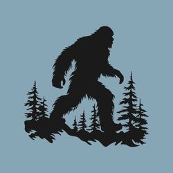 Bigfoot SVG Bigfoot in forest Big foot svg, bigfoot png, bigfoot walking clipart, cut file, dxf eps