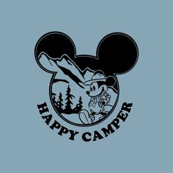 SVG DXF PNG Pdf Happy Camper Mickey