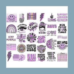 Lupus Svg Png Bundle Lupus Awareness Warrior Faith Over Fear Nobody Fights Alone In May Wear Purple Messy Bun Ribbon Leo