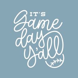 It's Game Day Y'all Svg, Game Day Baseball Svg, Png Eps Dxf, Baseball Mom Shirt, Baseball Cricut Cut Files, Silhouette