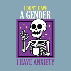 Funny Anxiety Skeleton LGBT SVG