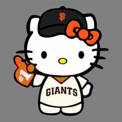 giants svg, giants kawaii kitty svg, baseball kawaii kitty
