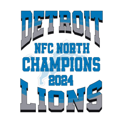 Detroit NFC North Champions 2024 SVG