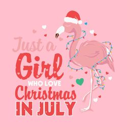 Girl Loves Christmas in July Flamingo