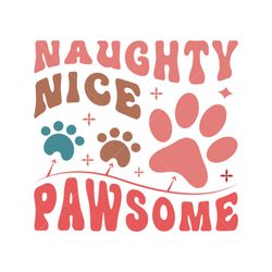 Pawsome Christmas Dog Sublimation Design
