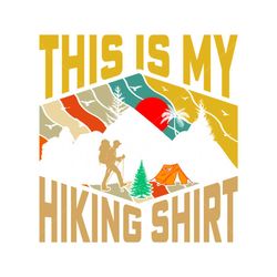 This is My Hiking Vintage TShirt Design