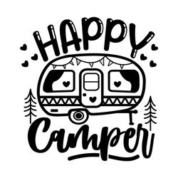 Happy Camper Travel Trailer Svg