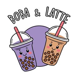 Boba and Latte Duo SVG