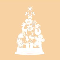 christmas tree of christmas objects