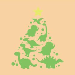 christmas tree of dinosaurs