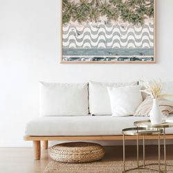 brazil rio de janeiro beach print photography ocean sand summer soft coastal wall art room decor canvas framed sea boho