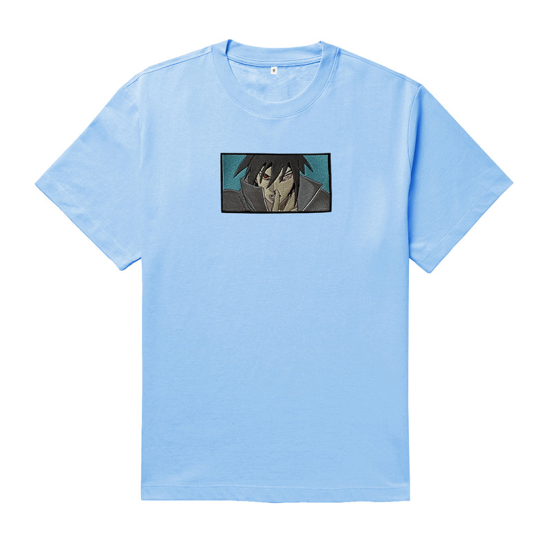 Sasuke TShirt Sasuke Oversized TShirt Sasuke Uchiha TShirt Naruto Anime Embroidered TShirt FREE SHIPPING 3