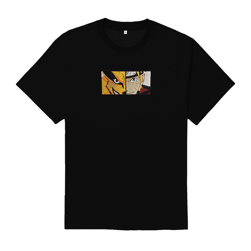 Naruto Kurama TShirt Naruto T Shirt Naruto Anime Tshirt Naruto Embroidered TShirt FREE SHIPPING 3