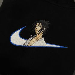 sasuke t-shirt / sasuke uchiha t shirt naruto anime tshirt embroidered t-shirt free shipping