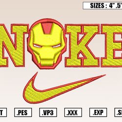 Nike Logo Ironman Embroidery Designs, Marval Embroidery Design File Instant Download