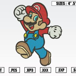 Mario Logo Embroidery Designs, Disney Embroidery Design File Instant Download