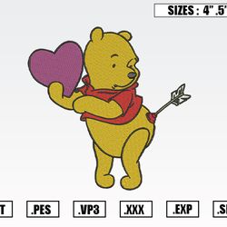 winnie the pooh embroidery designs, nike valentine embroidery design file instant download