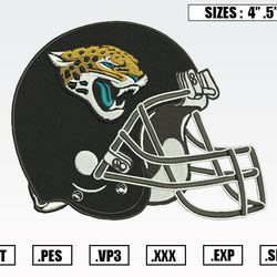 Jacksonville Jaguars Helmet Embroidery Designs, NFL Embroidery Design File Instant Download