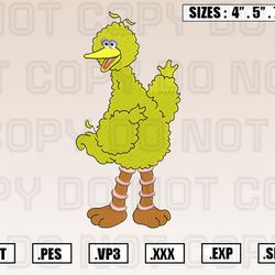 cartoon big bird embroidery design ,cartoon embroidery design file instant download